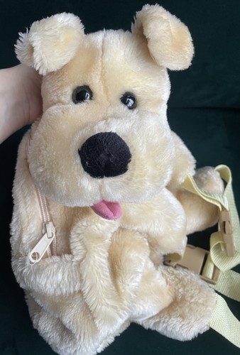 Vintage dog soft toy backpack - dog,